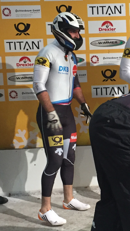 Bobfahrer als Linebacker