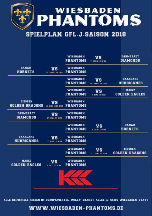 Start der Wiesbaden Phantoms in GFLJ