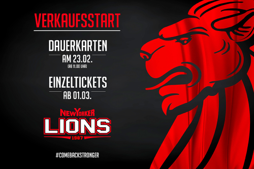 Dauerkartenverkauf bei den Lions startet