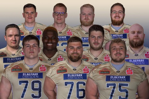 Die starken Jungs von der O-Line sind der Fels in der Brandung