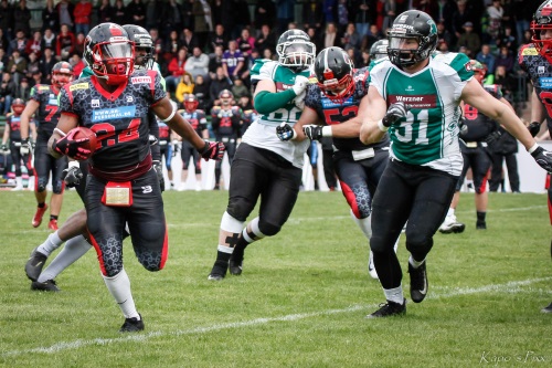Runningback der Solingen Paladins gegen Hannover Spartans