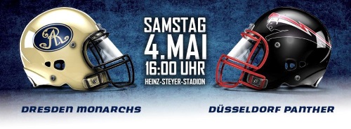 Erstes Saisonspiel der Dresden Monarchs gegen die Düsseldorf Panther