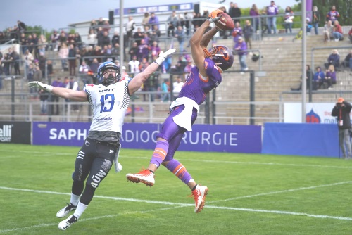 Sebastian Sagne, Frankfurt Universe bei seinem Touchdown Catch
