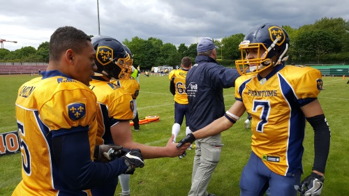 Die erfolgreichen Runningbacks der Wiesbaden Phantoms U19