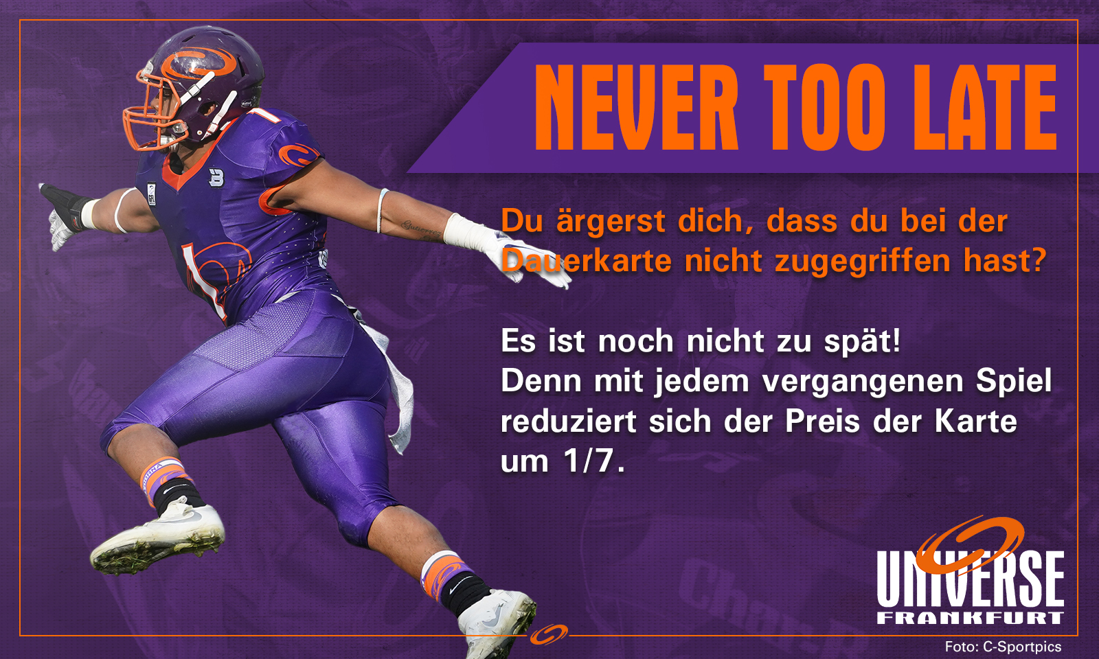 Frankfurt Universe reduziert Dauerkarten