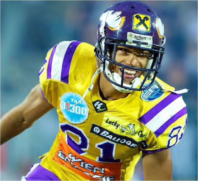 Laurinho Walch stammt aus der Vikings Footballschule