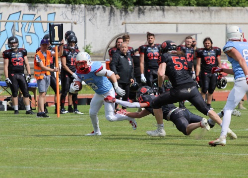 Ballträger Ben Michel, Bonn Gamecocks gegen die Cologne Falcons