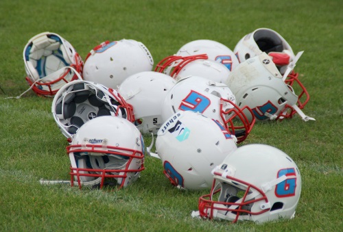 Footballhelme der Bonn Gamecocks