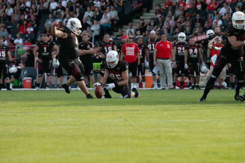 Kicker Tobias Goebel erzielt seinen 600. Zusatzpunkt
