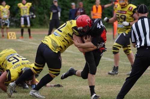 Die Chemnitz Crusaders besiegen Wernigerode Mountain Tigers