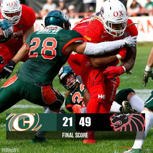 Die Kiel Baltic Hurricanes verlieren gegen die NewYorker Lions Braunschweig