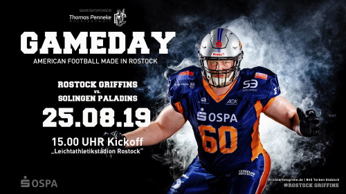 Rostock Griffins erwarten Solingen Paladins