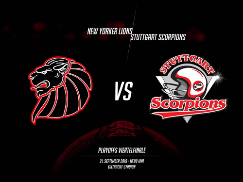 NewYorker Lions Braunschweig gegen Stuttgart Scorpions in den Playoffs