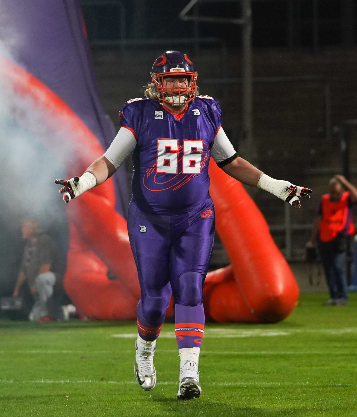 Andre Mathes #66 spielt für Frankfurt Universe und die Rhein-Main Oldstars