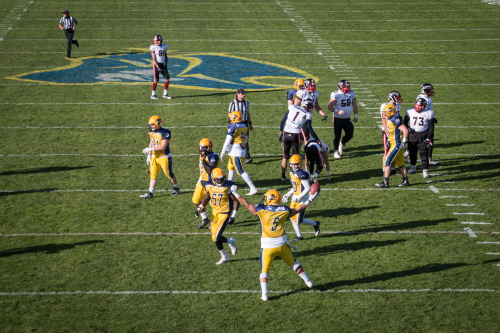 Okan Güzel, Elmshorn Fighting Pirates, fängt eine Interception
