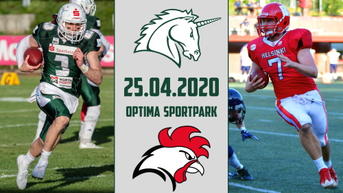 Die Schwäbisch Hall Unicorns machen ein Testspiel gegen die Helsinki Roosters