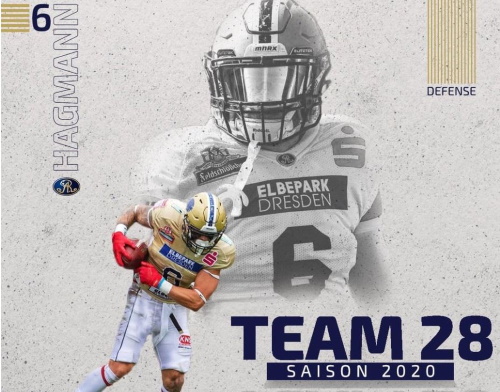 Safety Tim Hagmann bleibt auch 2020 bei den Dresden Monarchs