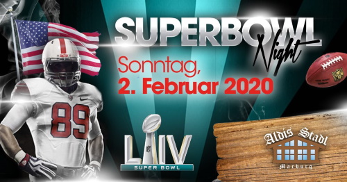 Die Marburg Mercenaries feiern Ihre Superbowlparty in Aldis Biergarten