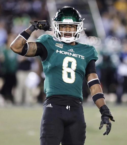 Caelen Barnes von den Sacramento State Hornets verstärkt die Defense der Elmshorn Fighting Pirates