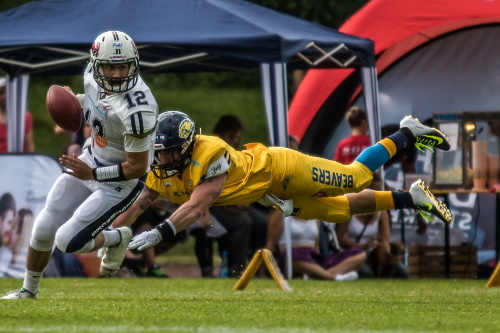 Garrett Dellechiaie, Quarterback der Ravensburg Razorbacks