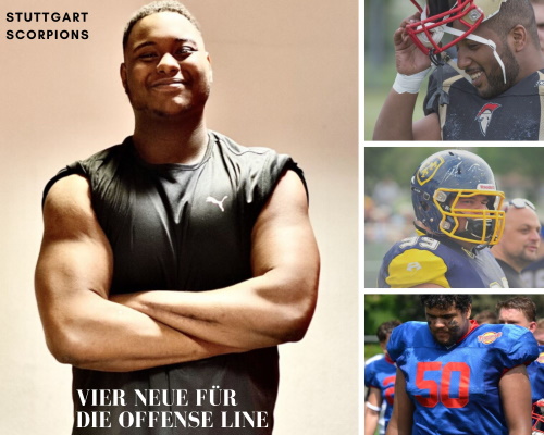 Vier neue Offense Line Spieler für die Stuttgart Scorpion