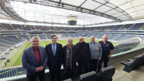 Foto: v. l. n. r.: Udo Römer (Vorsitzender Hauptausschuss), Robert Huber (Präsident), Uwe Talke (Vizepräsident), Thomas Meyer (Vizepräsident Finanzen), Josef Andres (Vizepräsident), Peter Springwald (Vizepräsident)