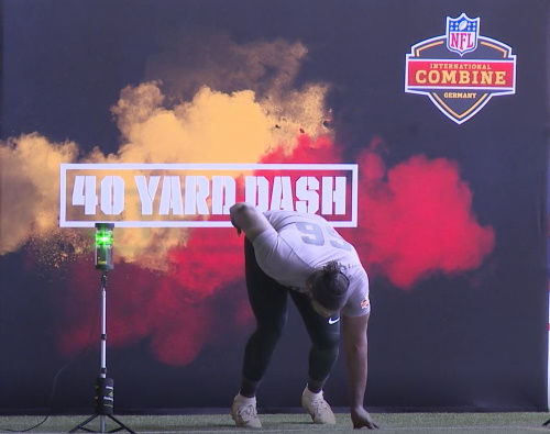 David Bada beim Combine
