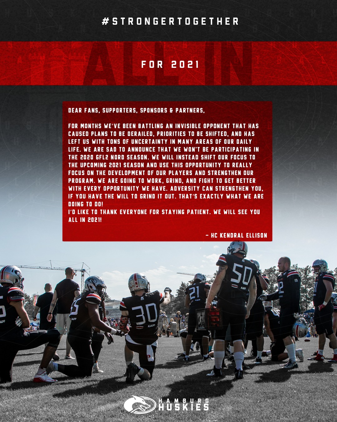 Hamburg Huskies werden 2020 nicht spielen