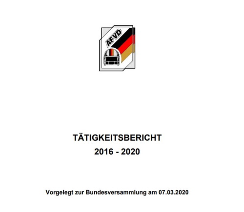 AFVD Tätigkeitsbericht 2016 - 2020