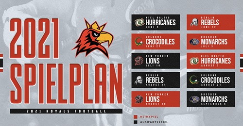Potsdam Royals GFL GFL Spielplan 2021