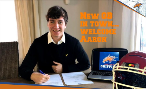 Aaron Vancoillie ist neuer Quarterback der Rostock Griffins