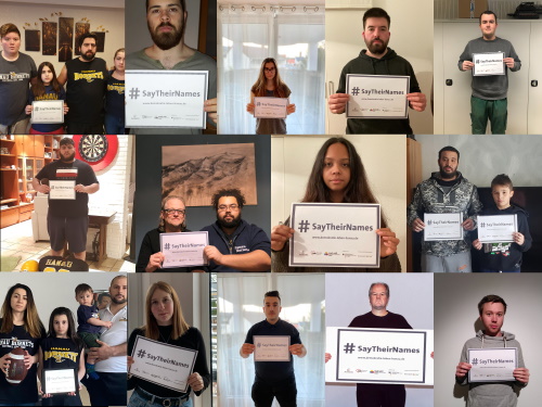 "Say Their Names" , die Hanau Hornets gedenken der Opfer des Anschlages vom 19.02.2020