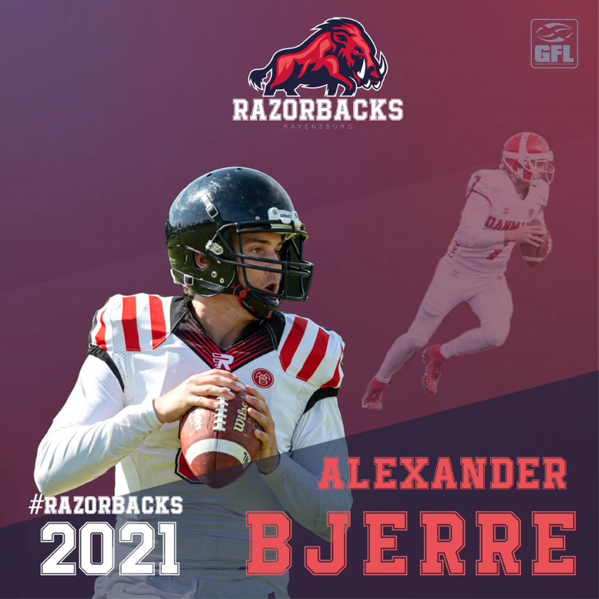Alexander Bjerre ist einer von drei dänischen Nationalspielern für die Ravensburg Razorbacks