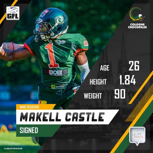 Markell Castle spielt für die Cologne Crocodiles