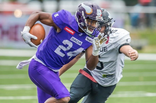 Andrew Spencer erzielte 2019 den entscheidenden Touchdown gegen Prag