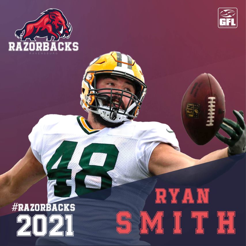 Ryan Smith spielt für die Ravensburg Razorbacks
