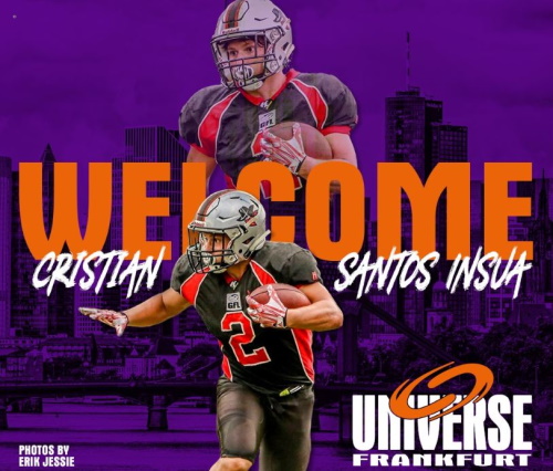 Cristian Santos Insula wird Runningback bei Frankfurt Universe