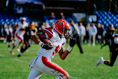 Aaron Seward auf dem Weg zum Touchdown