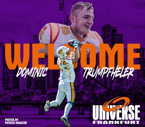 Dominic Trumpfheller folgt seinem Cousin Patrick Trumpfheller zu Frankfurt Universe