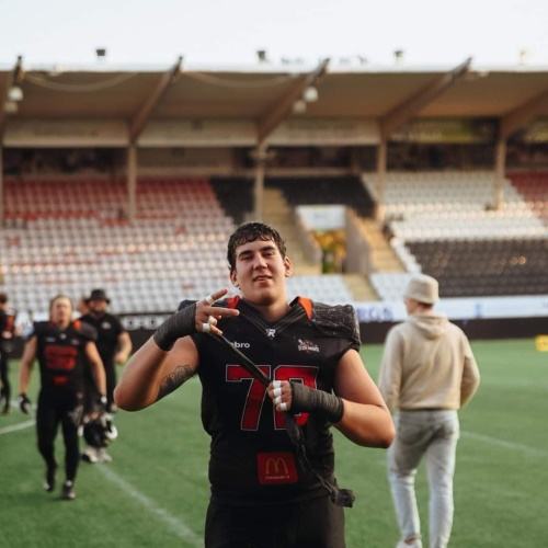 Gustav Rydberg aus Schweden verstärkt die Marburg Mercenaries Offense Line