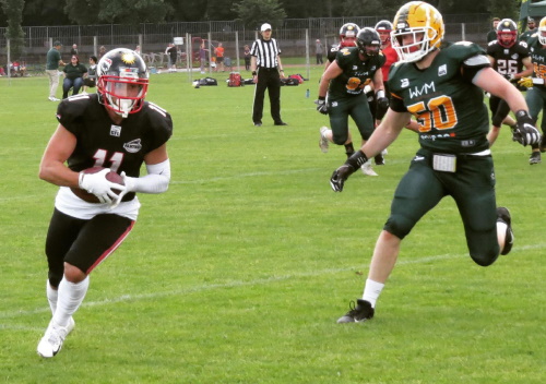 Düsseldorf Panther beim Scrimmage gegen die Cologne Crocodiles
