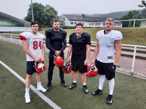 v.l.n.r: Bjarne Möller, Shymon Parusel, Jannis Irle und David Schüler