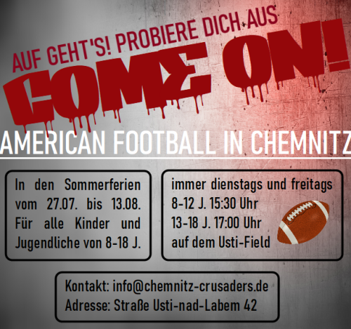 Ferienfootball bei den Chemnitz Crusaders