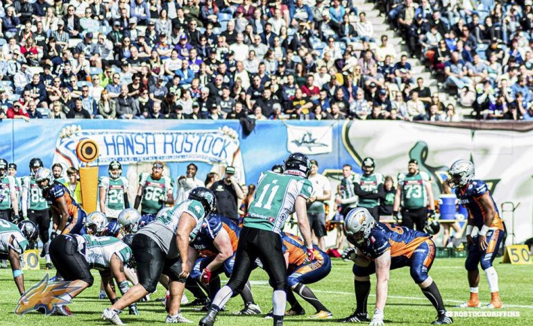 Die Griffins bei ihrem Sieg 2019 gegen die Hannover Spartans