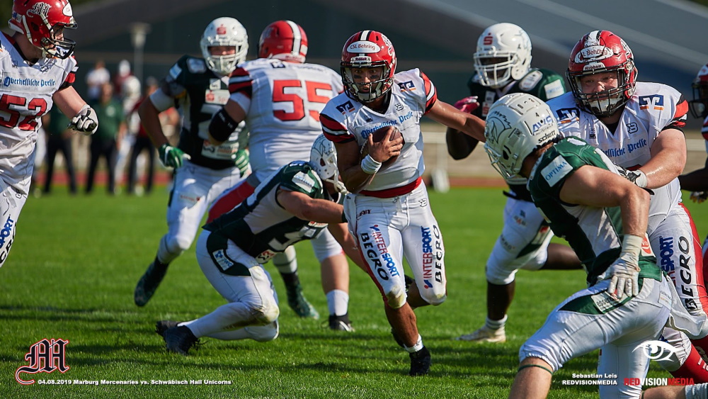Marburg Mercenaries vs. Schwäbisch Hall Unicorns Archivfoto 2019