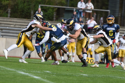 WR #8 Brian Burnett hatte gegen die Adler Defense keine Chance