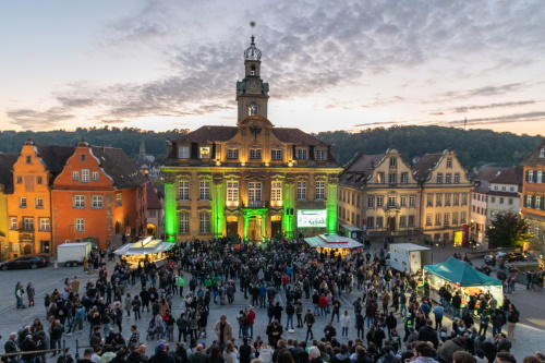 Vizemeister Feier auf dem Marktplatz in Schwäbisch Hall