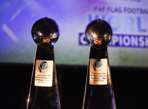 Pokale der Flag Football WM 2021