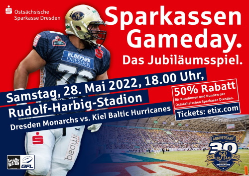 Sparkassen Gameday der Dresden Monarchs