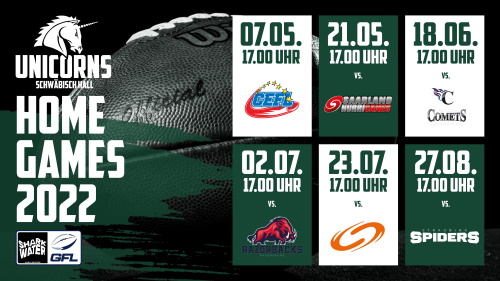 Unicorns Spielplan 2022